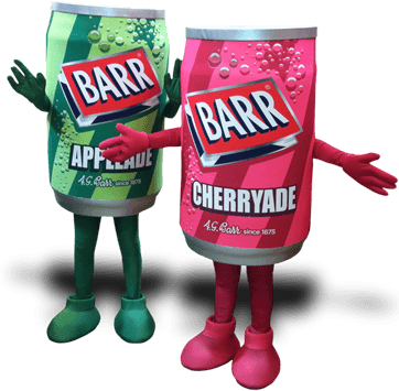 DRINKS CAN MASCOT COSTUMES