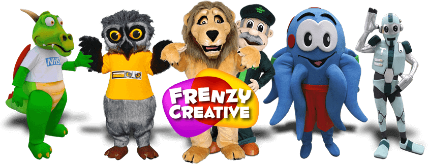 Collection of Frenzy Creative's mascot costumes